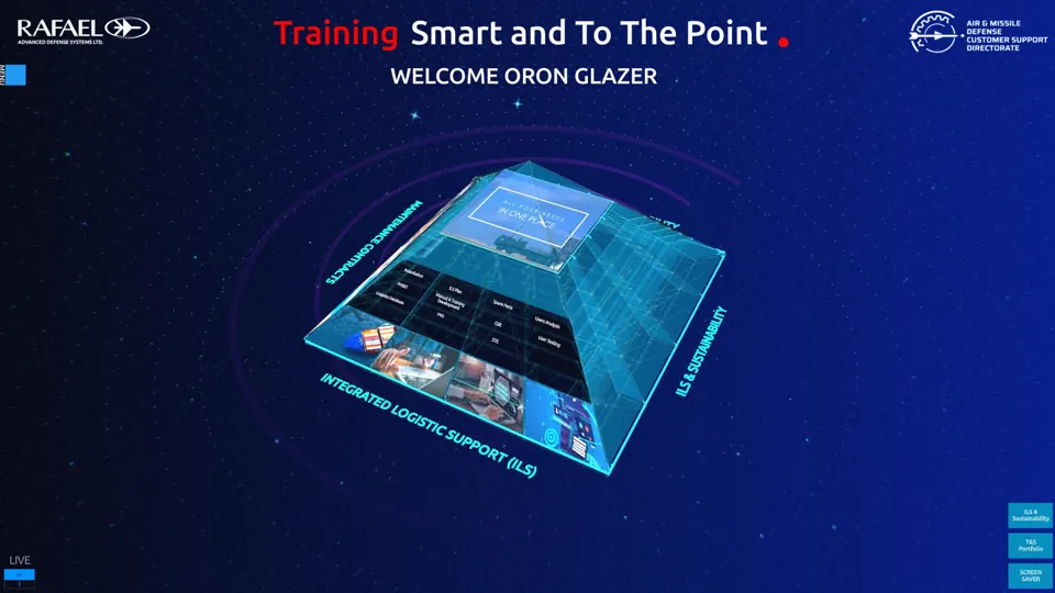 Training interface - A welcome screen presents a digital learning module.
